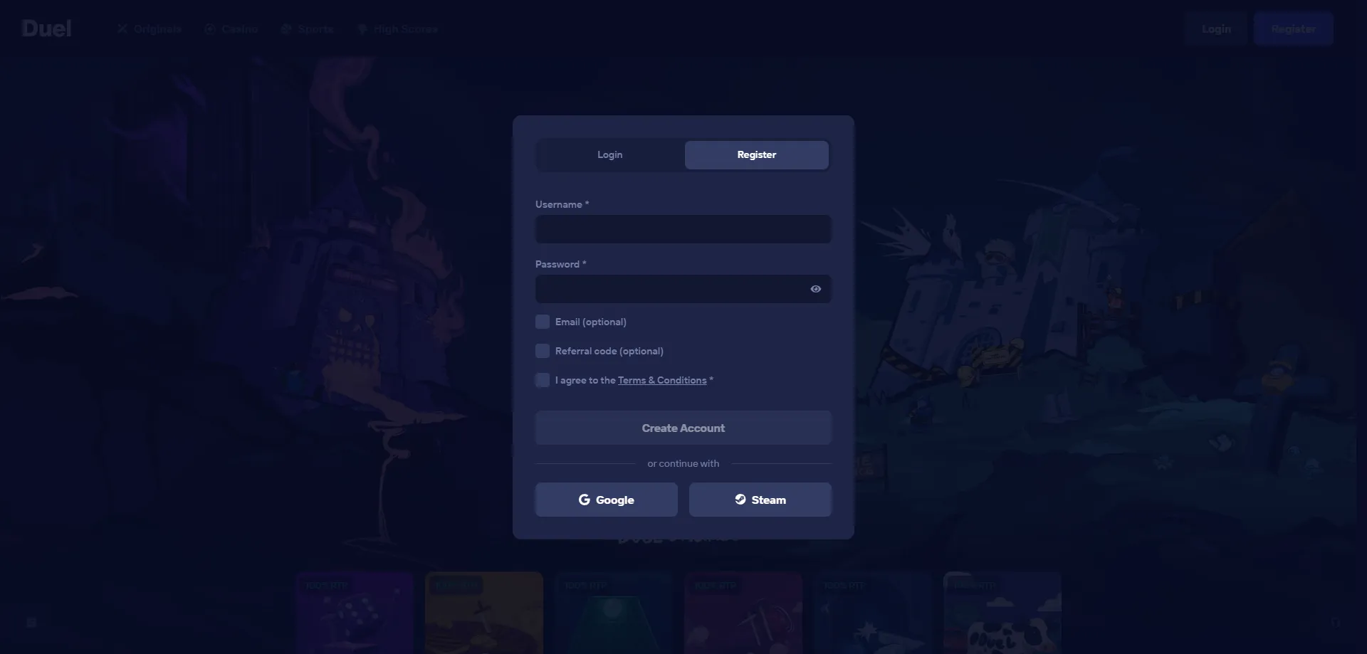 Duel Casino NZ registration process — step by step sign up guide
